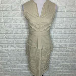 BCBGMaxAzria Khaki Tan Layered Dress